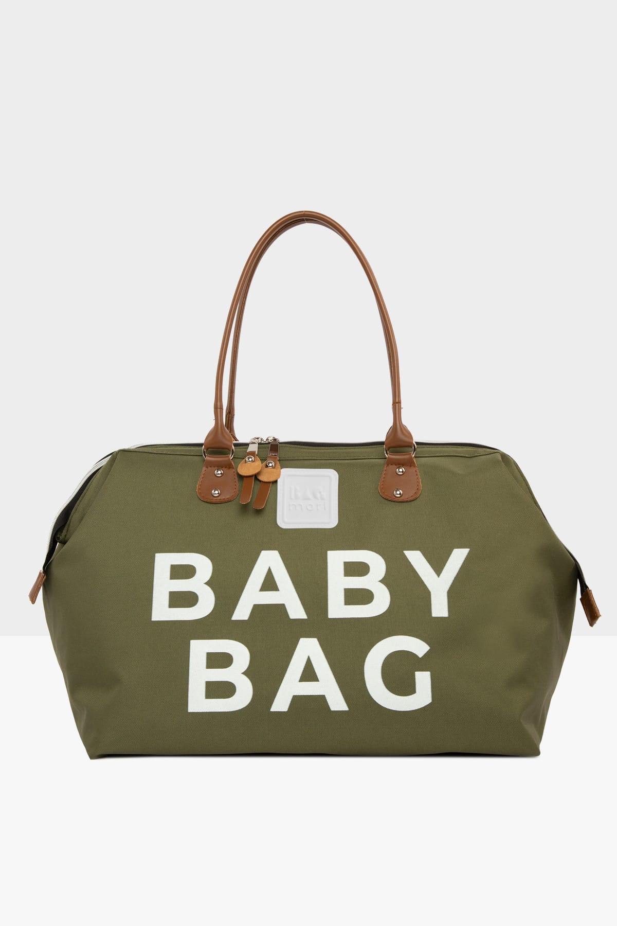 Bagmori Haki Baby Bag Baskılı Bebek Bakım Çantası
