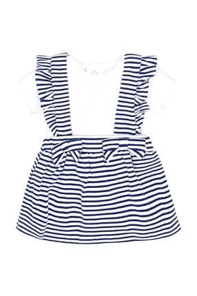 Yazlık Kız Bebek T-shirt Salopet Etek 2'li Set 19MYRY001811