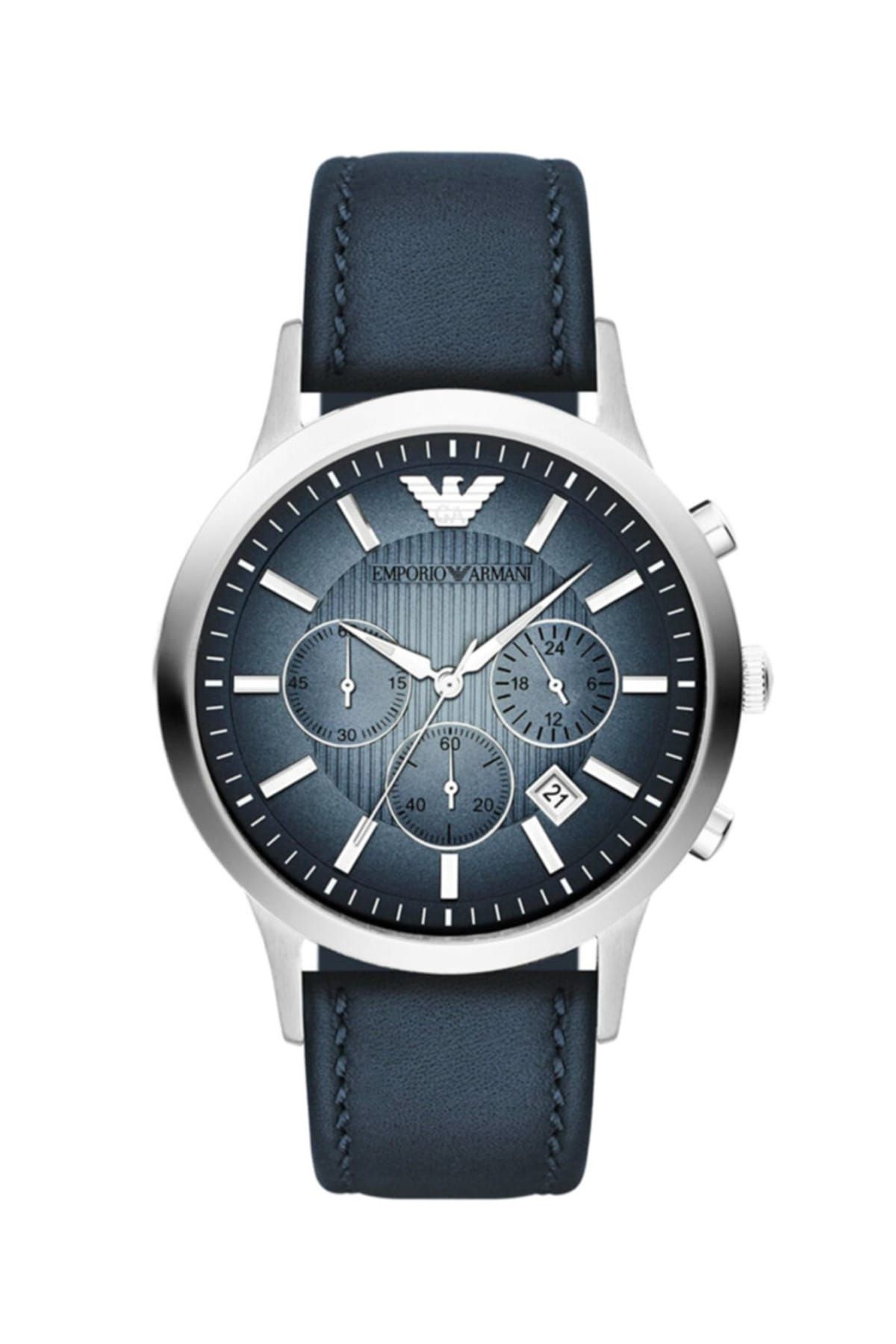 Navy armani watch clearance