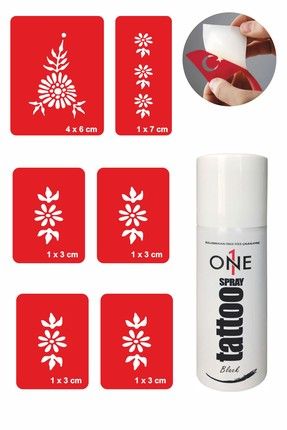 one spray tattoo pitbul aslan gecici dovme seti siyah sprey ve 5 desen fiyati yorumlari trendyol
