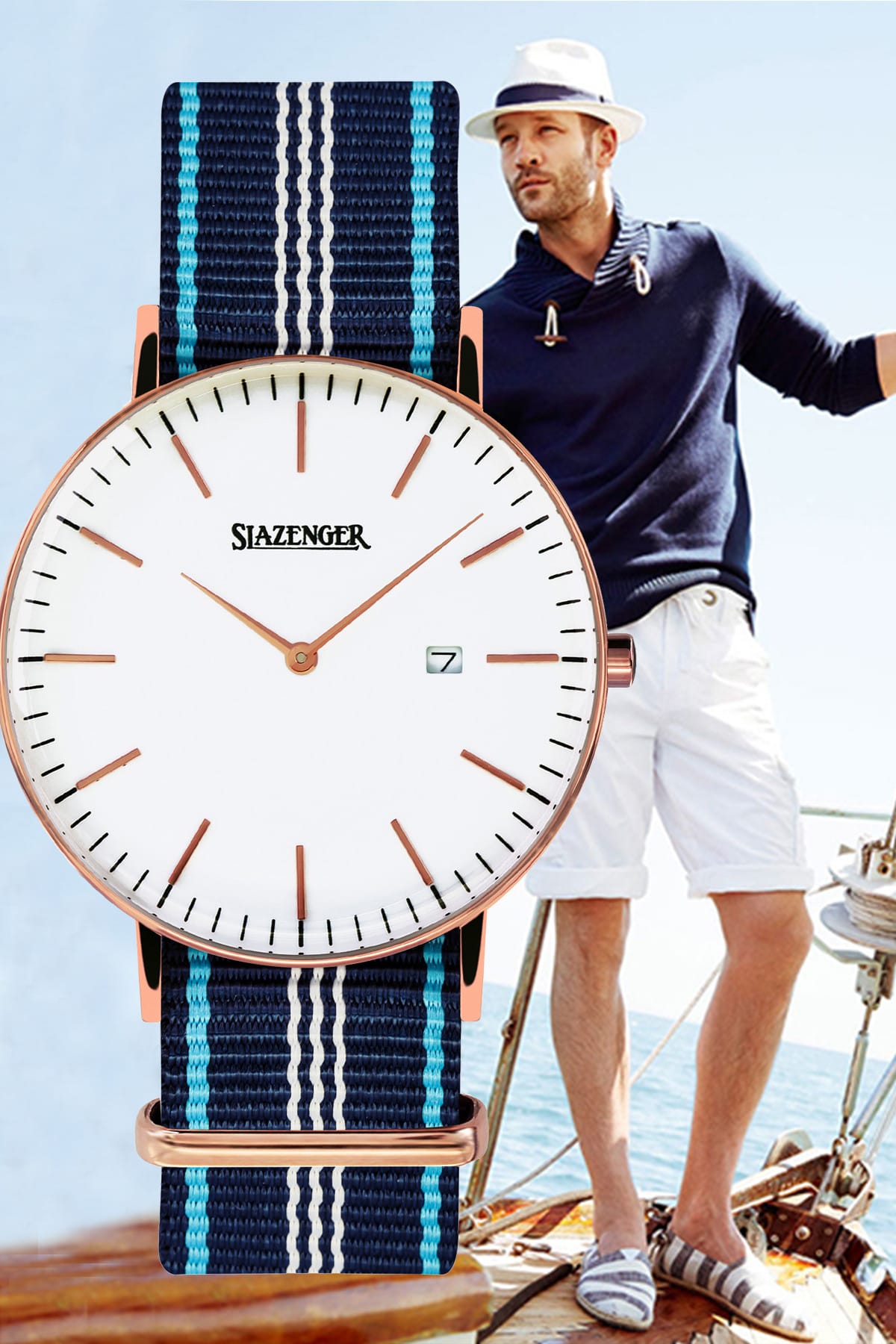 ساعت اسلازنگر مردانه  سفید         | Slazenger SL.1980.07 - تصویر 3