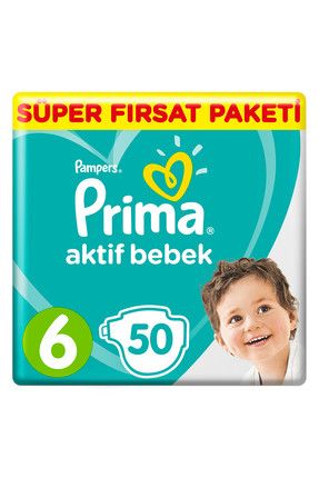 Bebek Bezi Pampers Aktif Bebek 6 Beden 50 Ad. 13-18 Kg 8001090563927