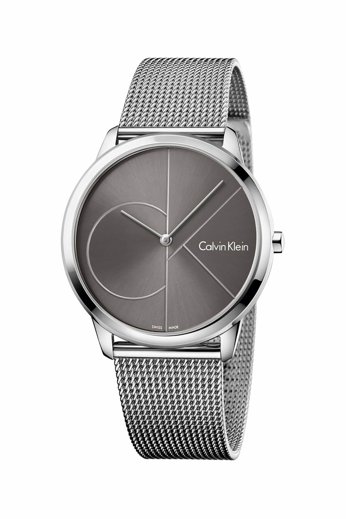 ساعت مردانه کالوین کلین بند استیل مشکی ظریف نقره ای Calvin Klein