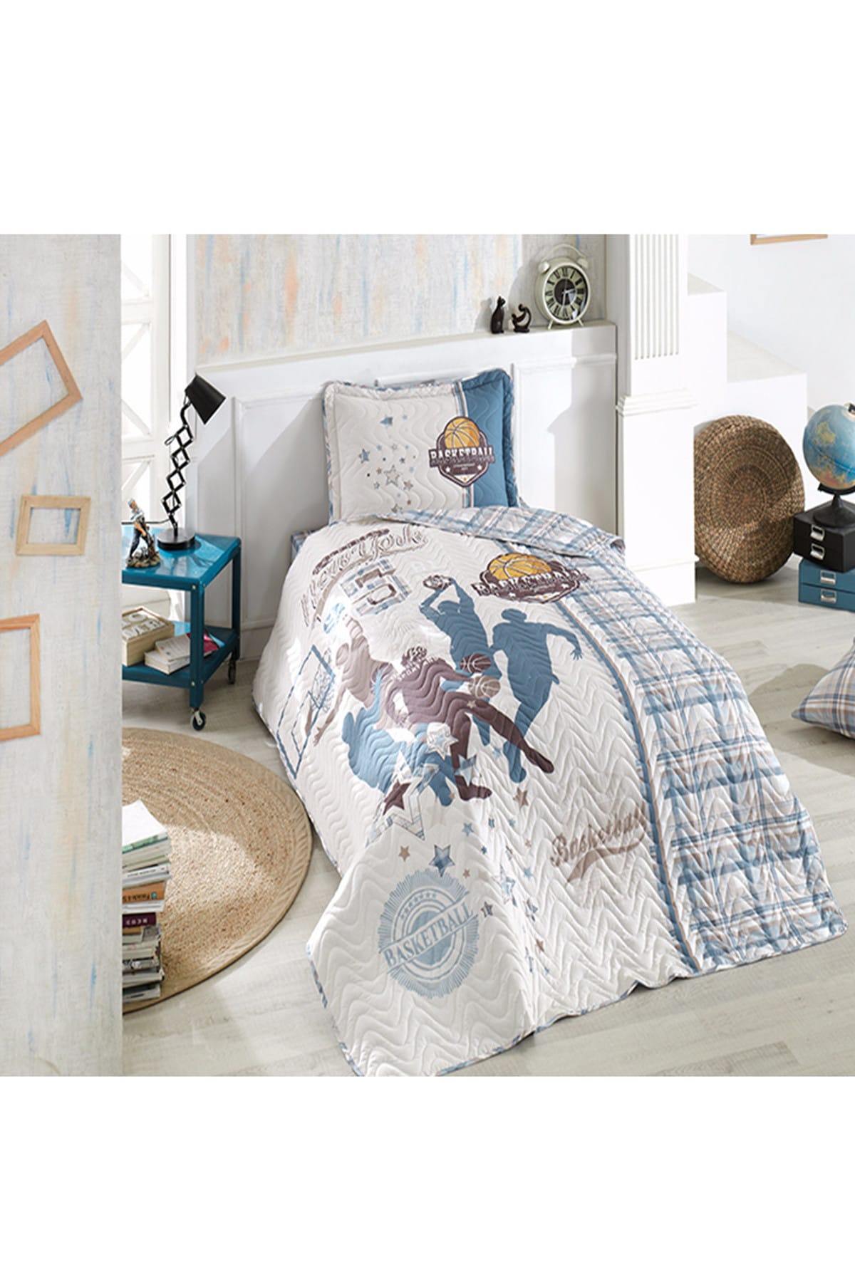 clasy bej basketbol nba tek kisilik genc erkek yatak ortusu fiyati yorumlari trendyol