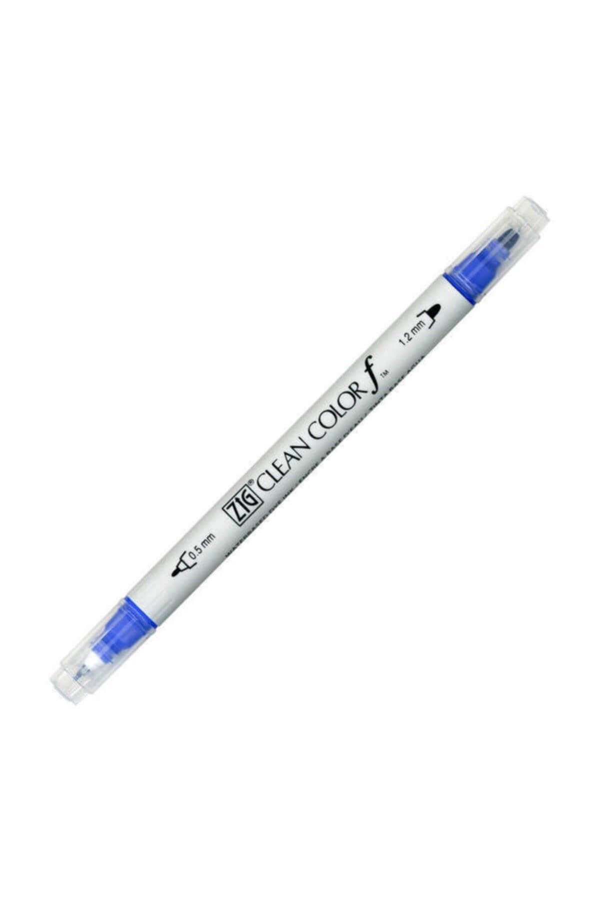 Zig-Clean Color F Double Nib Pen - 030 Blue 4