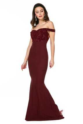 Sateen Kadin Sirt Detayli Bordo Balik Abiye Elbise 9kel522k138 9kel522k138 Fiyati Yorumlari Trendyol