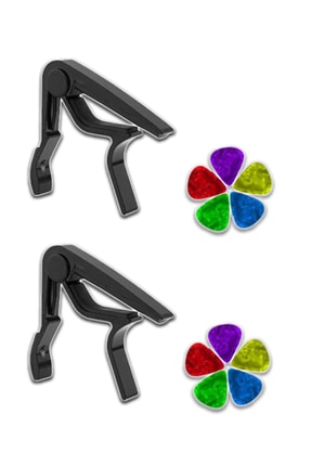 Lastvoice Lct-90bk-x Gitar Capo Metal Kapo Kaliteli ( 2li Set 10 Pena)