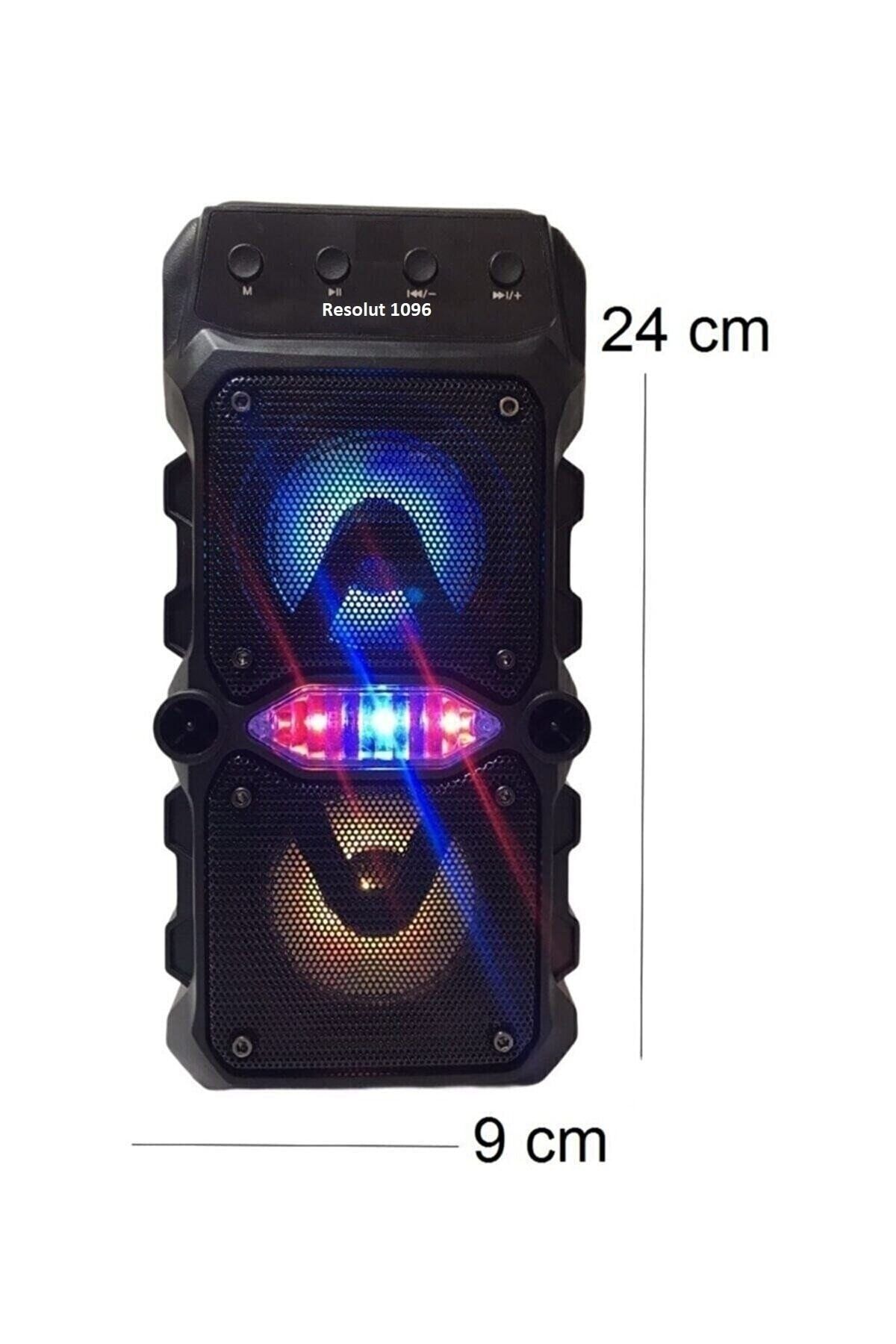 Bluetooth Hoparlör Parti Hoparlörü Karaoke Mikrofon Işıklı Ses Bombası Radyo Usb Sd Girişli