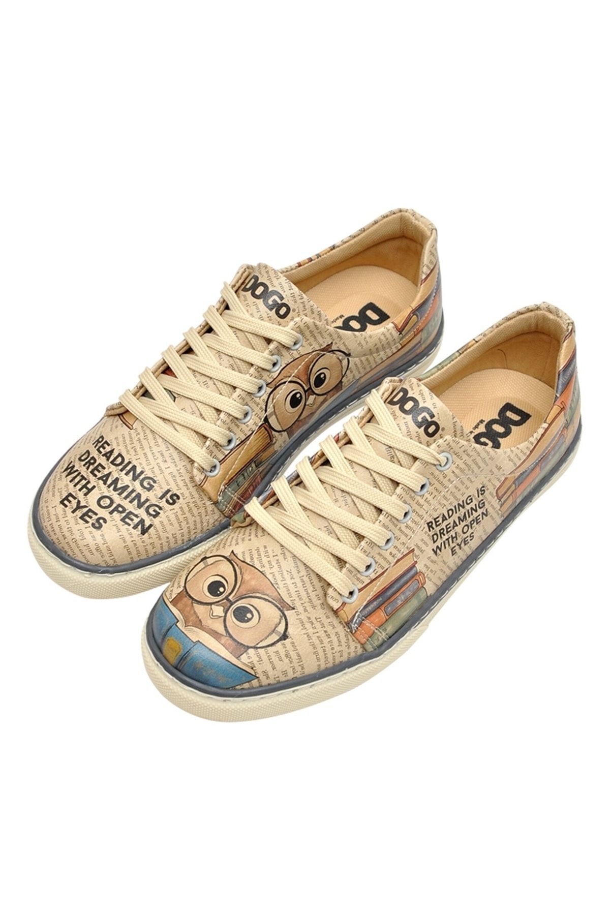 Dogo Sneaker Beige Flacher Absatz