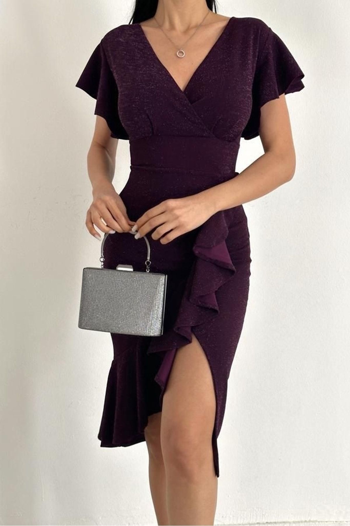 Dark purple 2025 sheath dress