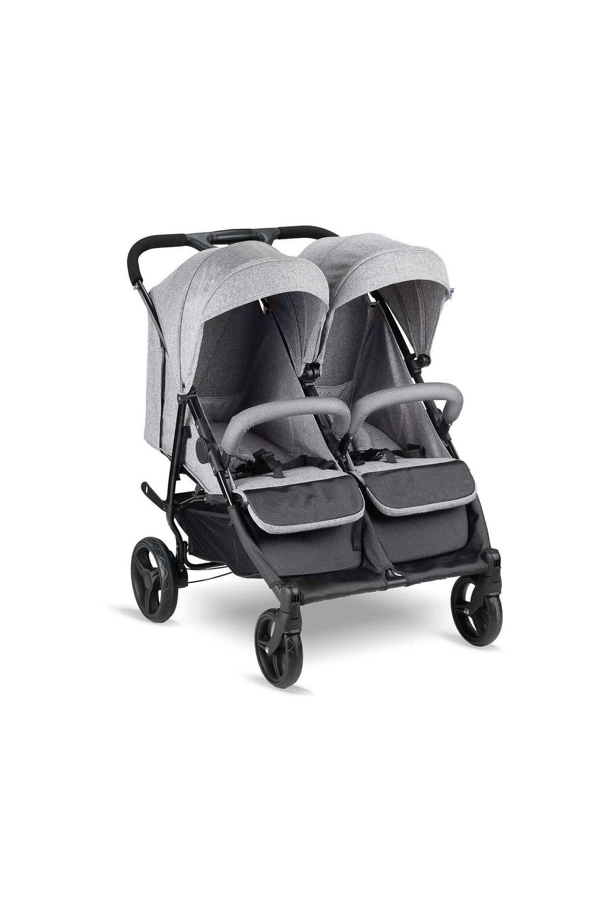 Genel Markalar Babyhope City Twin Ikiz Bebek Arabası Bh-3077 Gri