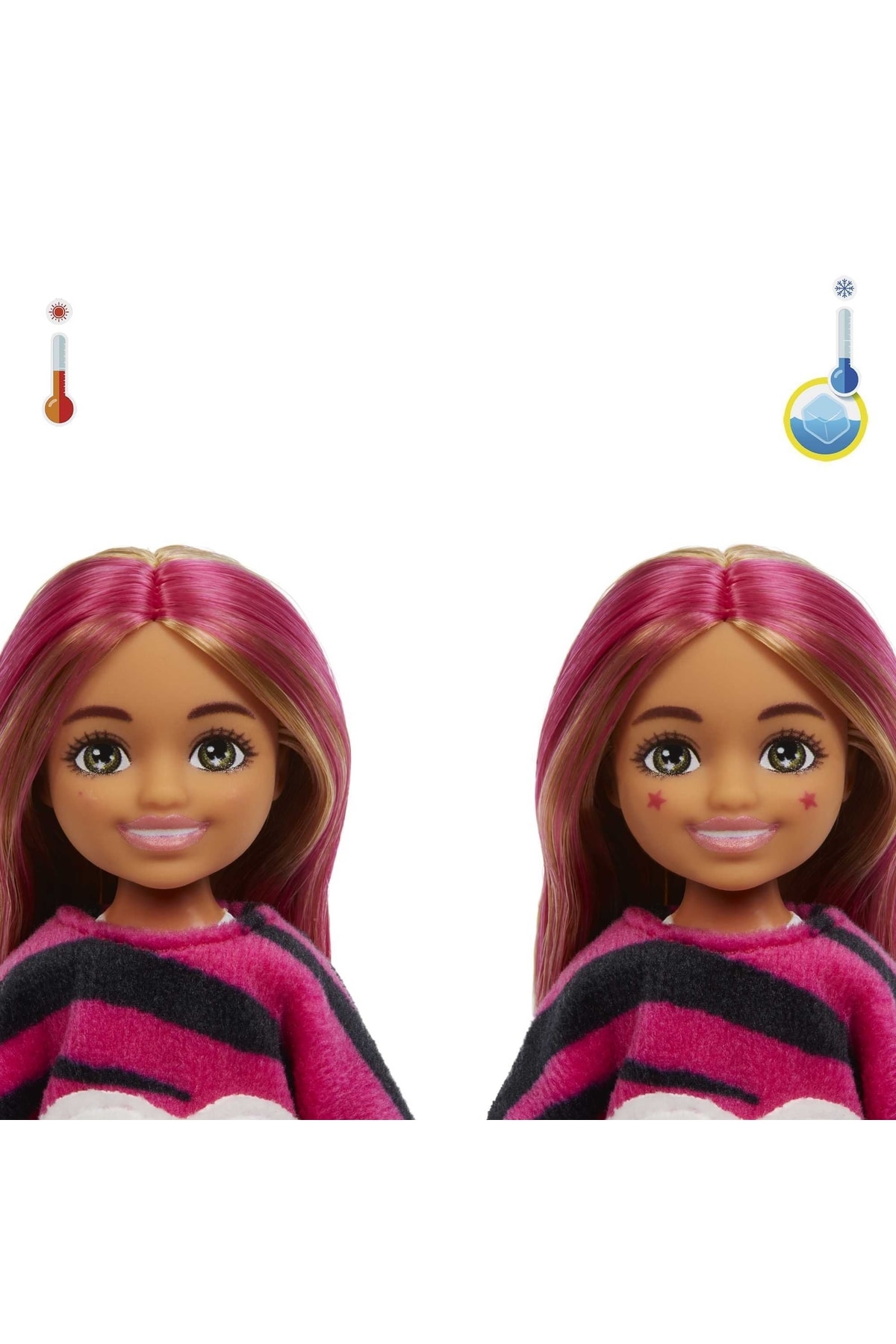 Barbie Cutie Reveal Bebekler Chelsea Tropikal Orman Serisi - Kaplan fotoğrafı 5 (önizleme)