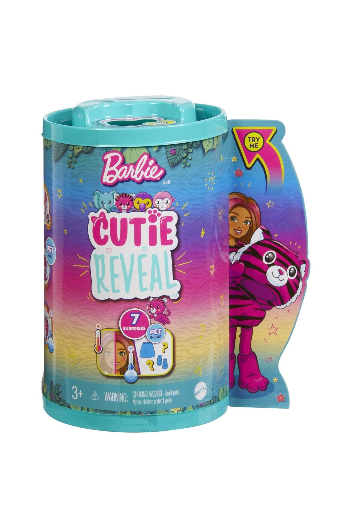 Barbie Cutie Reveal Bebekler Chelsea Tropikal Orman Serisi - Kaplan fotoğrafı 6 (önizleme)