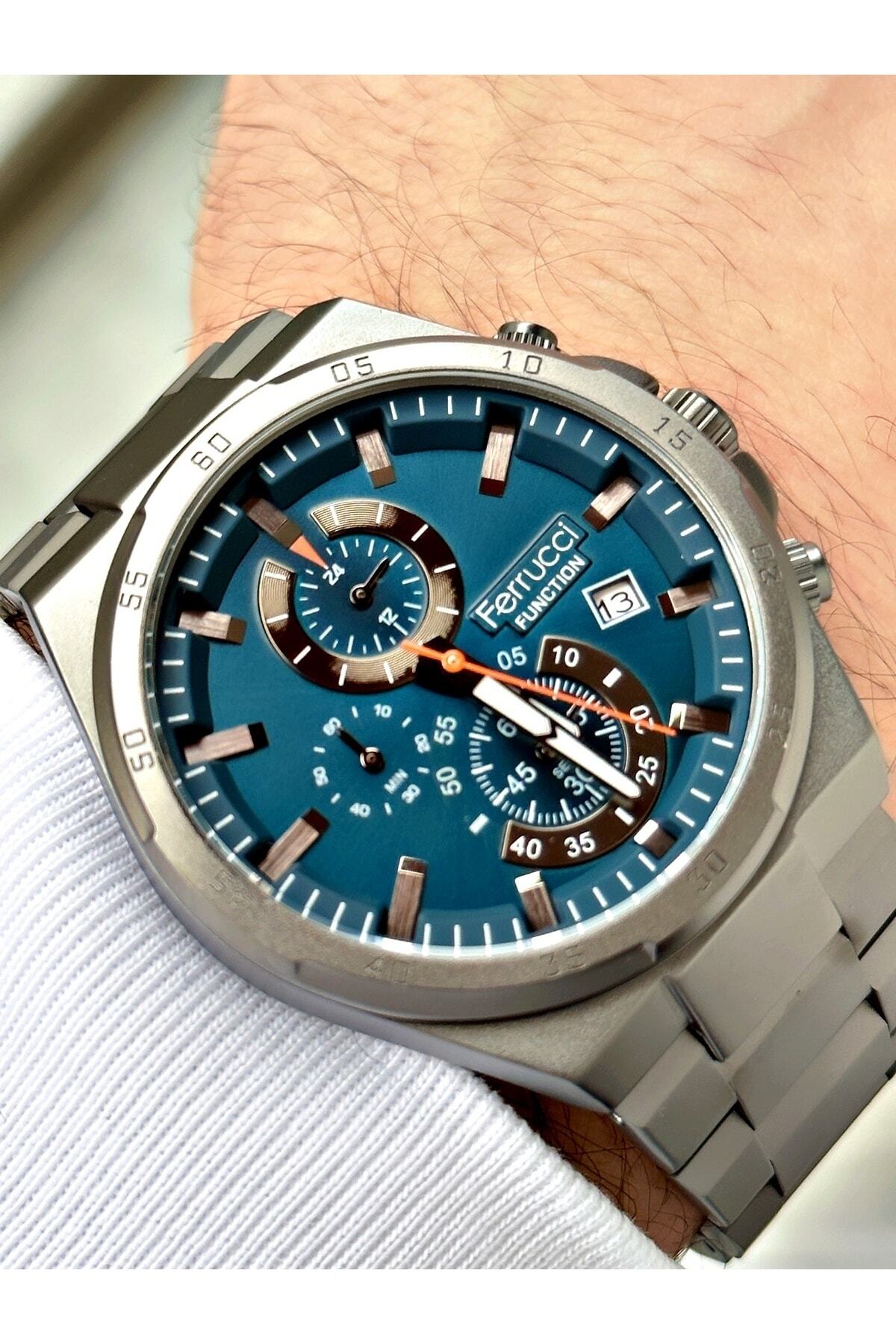 Ferrucci-Funcition Multi Function Men's Wristwatch 3 Atm Waterproof 3