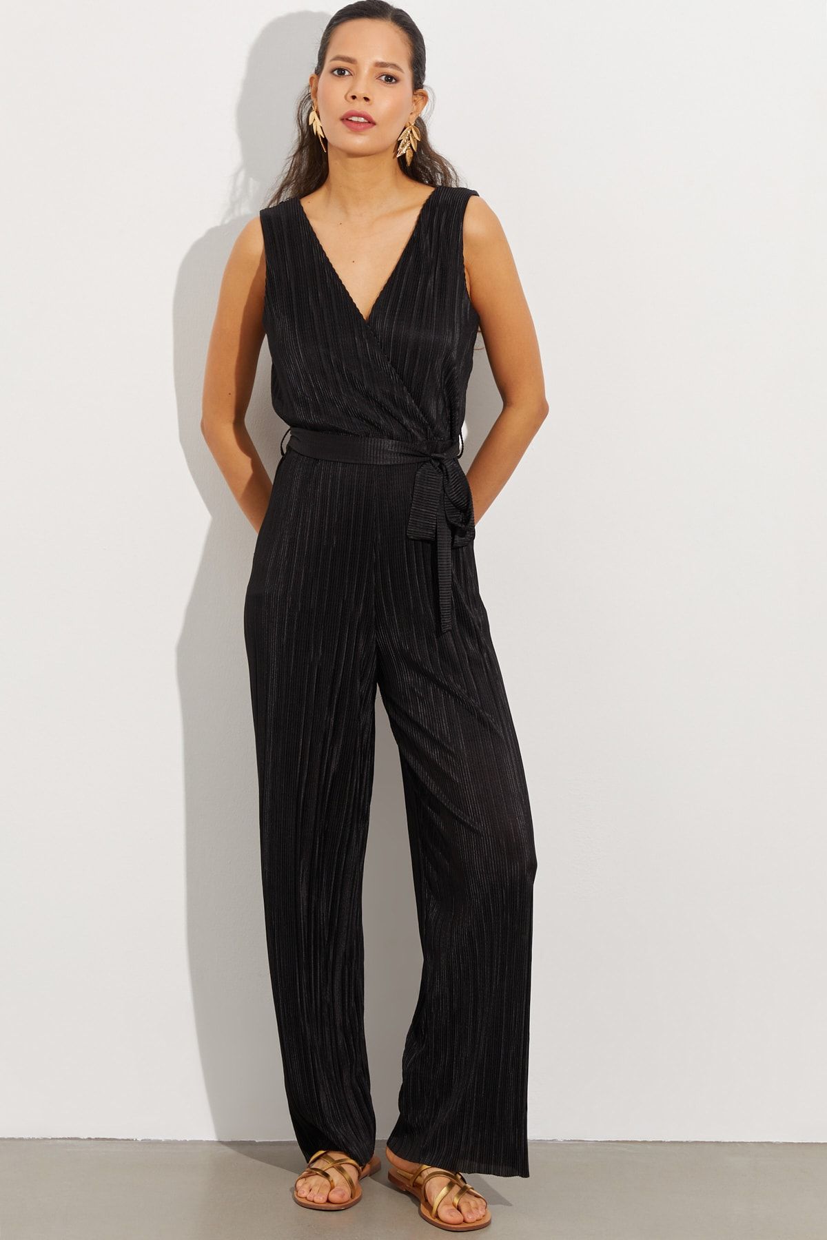 Topshop pinstripe jumpsuit top