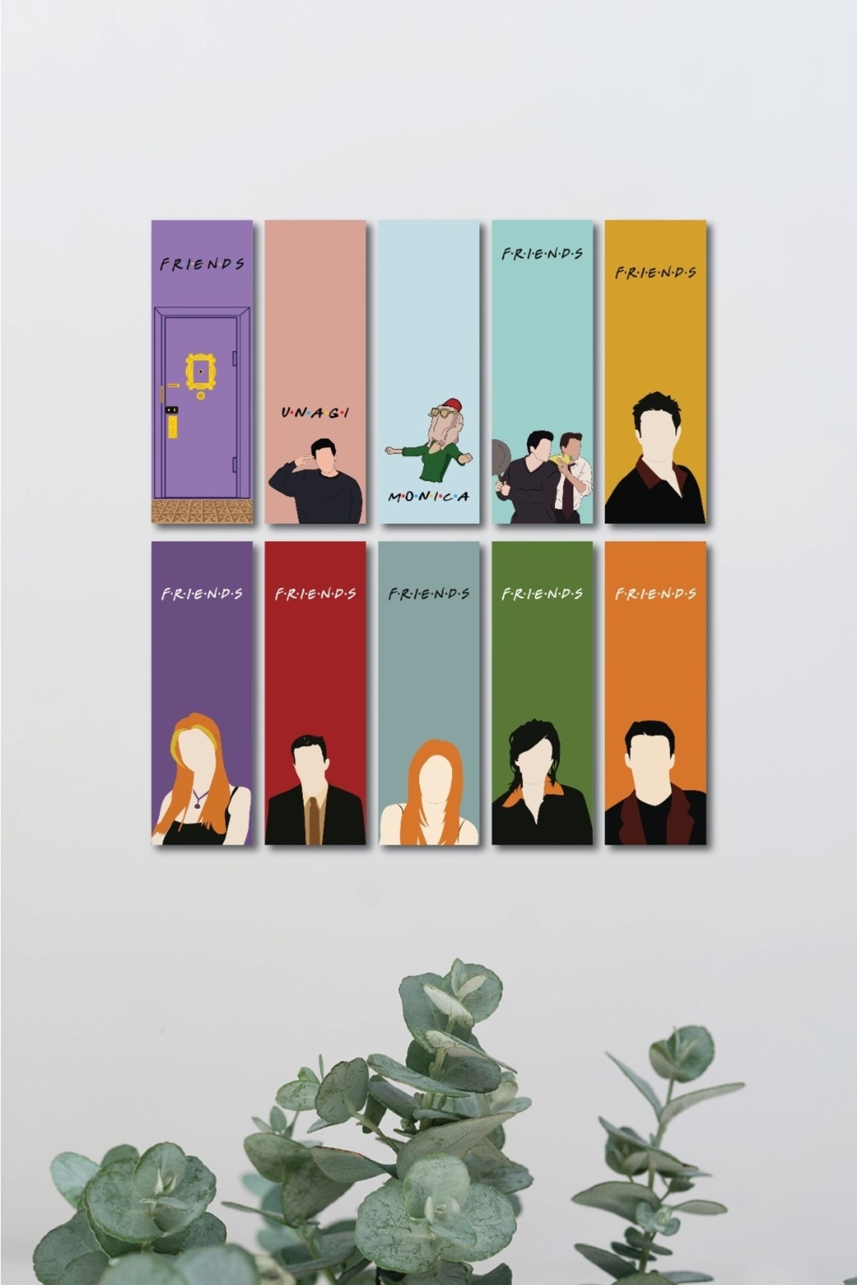 Paytak Moda Friends Dizi Renkli Tasarım Karışık 10 Adet Kitap Ayraç Seti Pytkayrac66