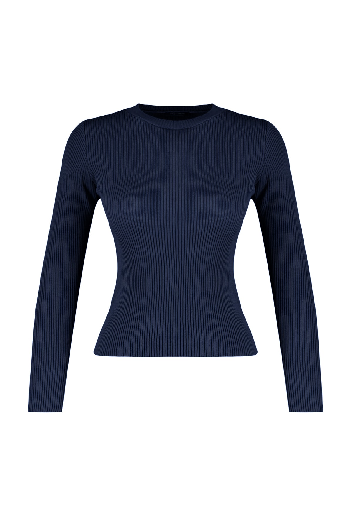 Trendyolmilla  Lacivert Basic Fitilli Triko Kazak TWOAW22KZ1708 - Görsel 6