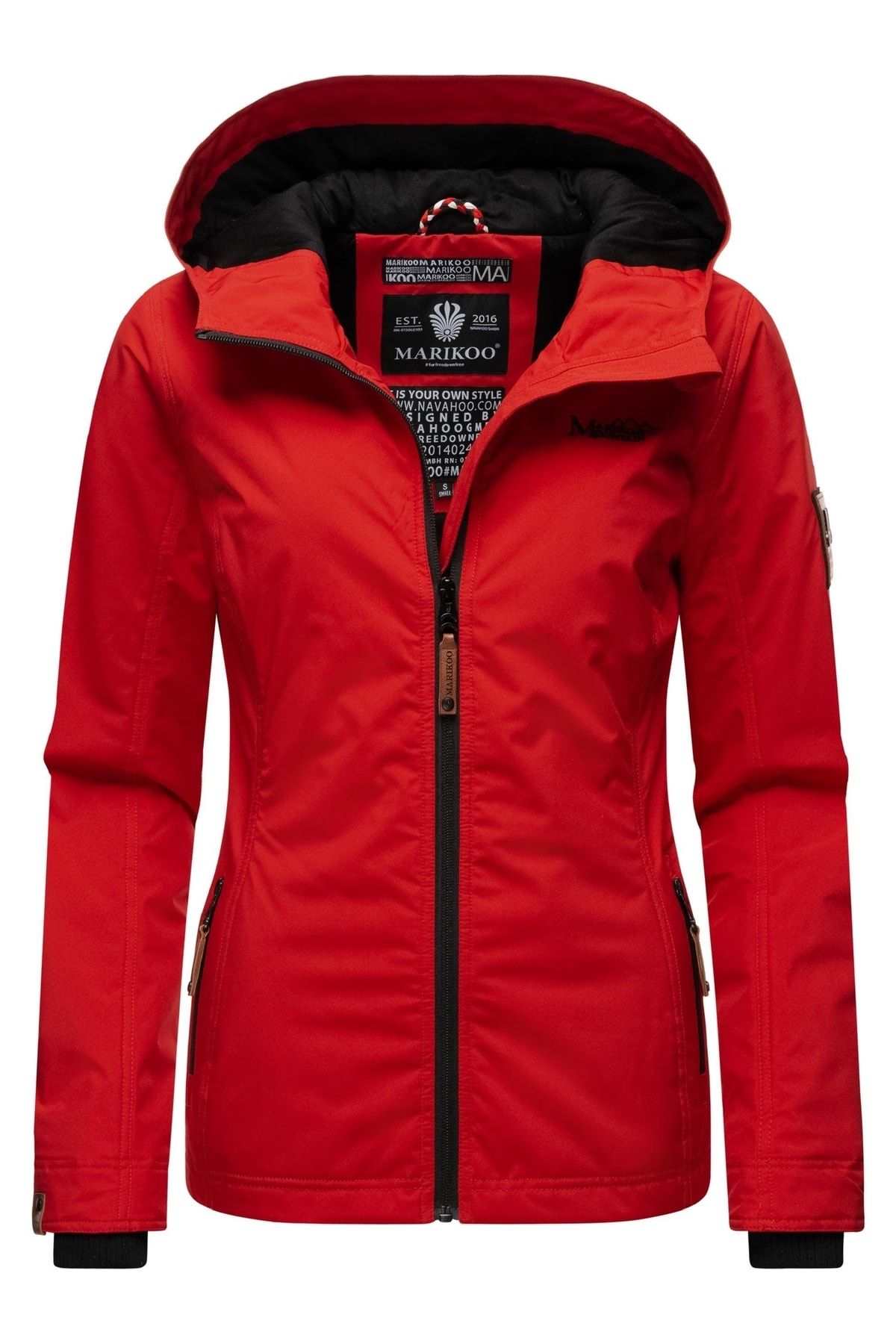 Marikoo Winterjacke Rot Parka