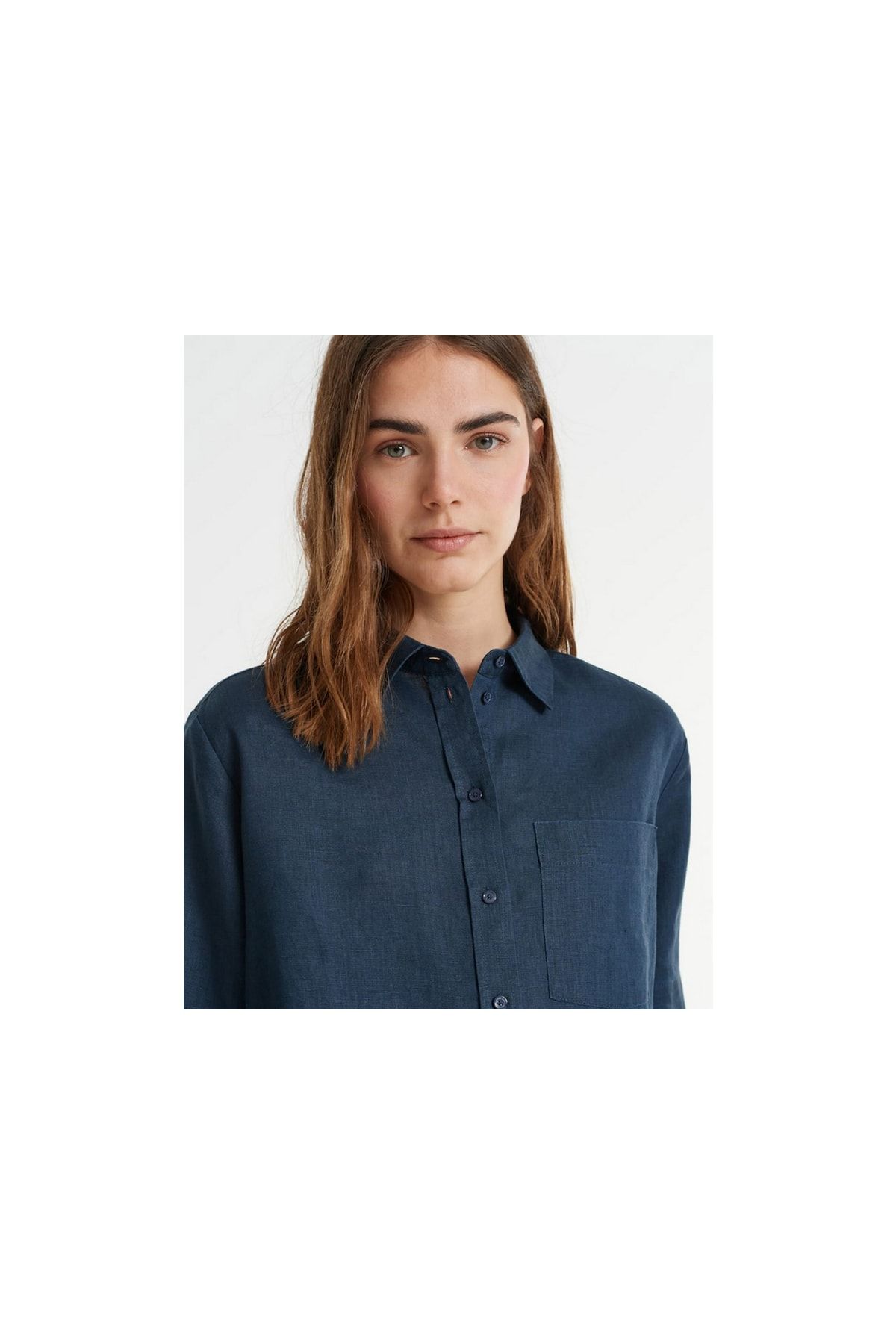 OPUS Bluse Blau Regular Fit Fast ausverkauft
