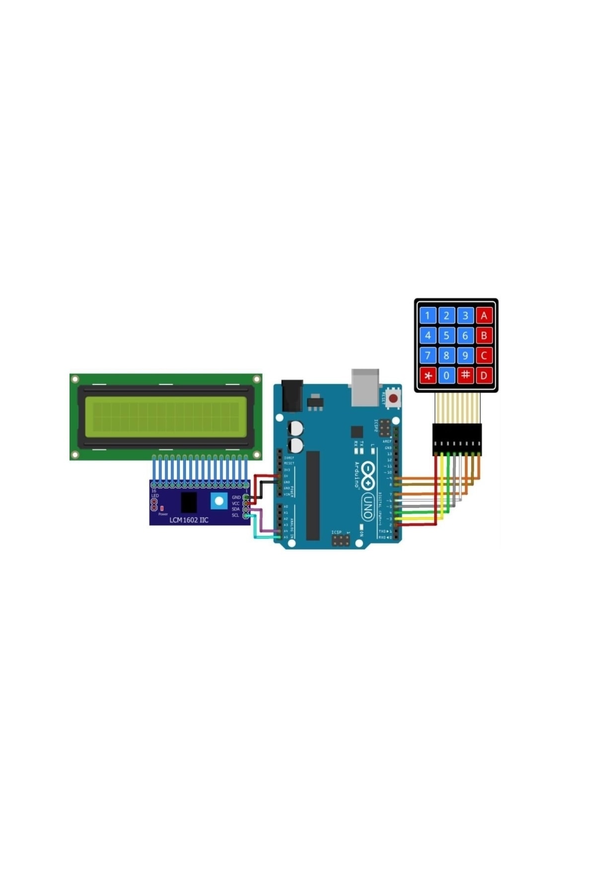 Arduino Ve Lcd Display Ile Hesap Makinesi Seti 2