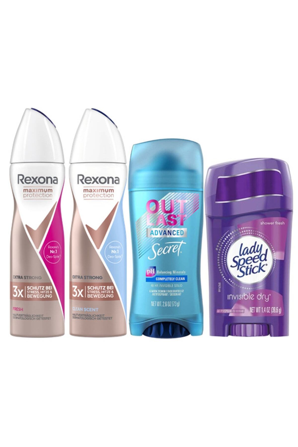 Rexona Clinical Maximum Deodorant + Secret Outlast Stick + Lady Speed