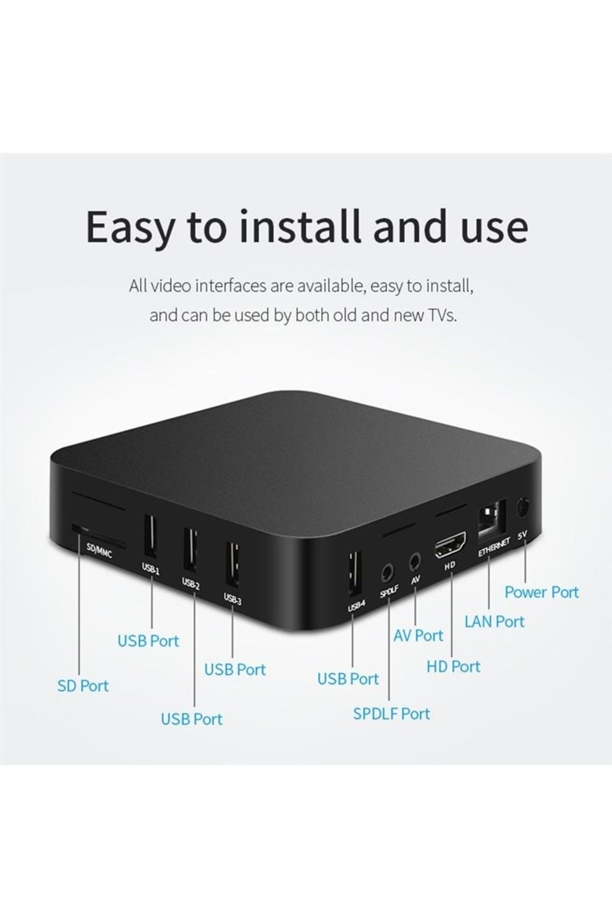 Kalite-Mxq Pro Android Tv Box - Quality to Send by Loading 1Gb Rom and 8Gb Ram Inat Tv 4F56 4