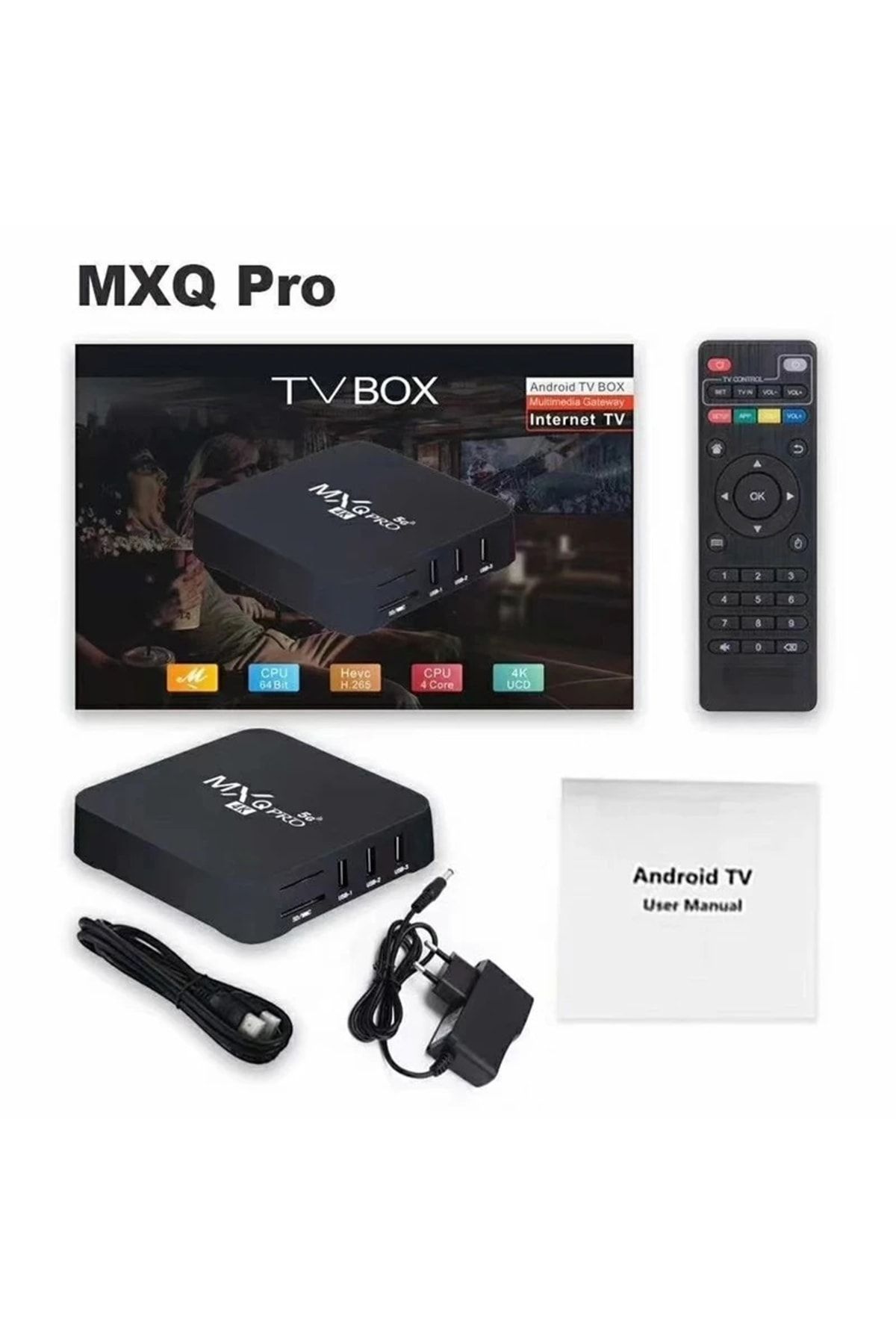Kalite-Mxq Pro Android Tv Box - Quality to Send by Loading 1Gb Rom and 8Gb Ram Inat Tv 4F56 5