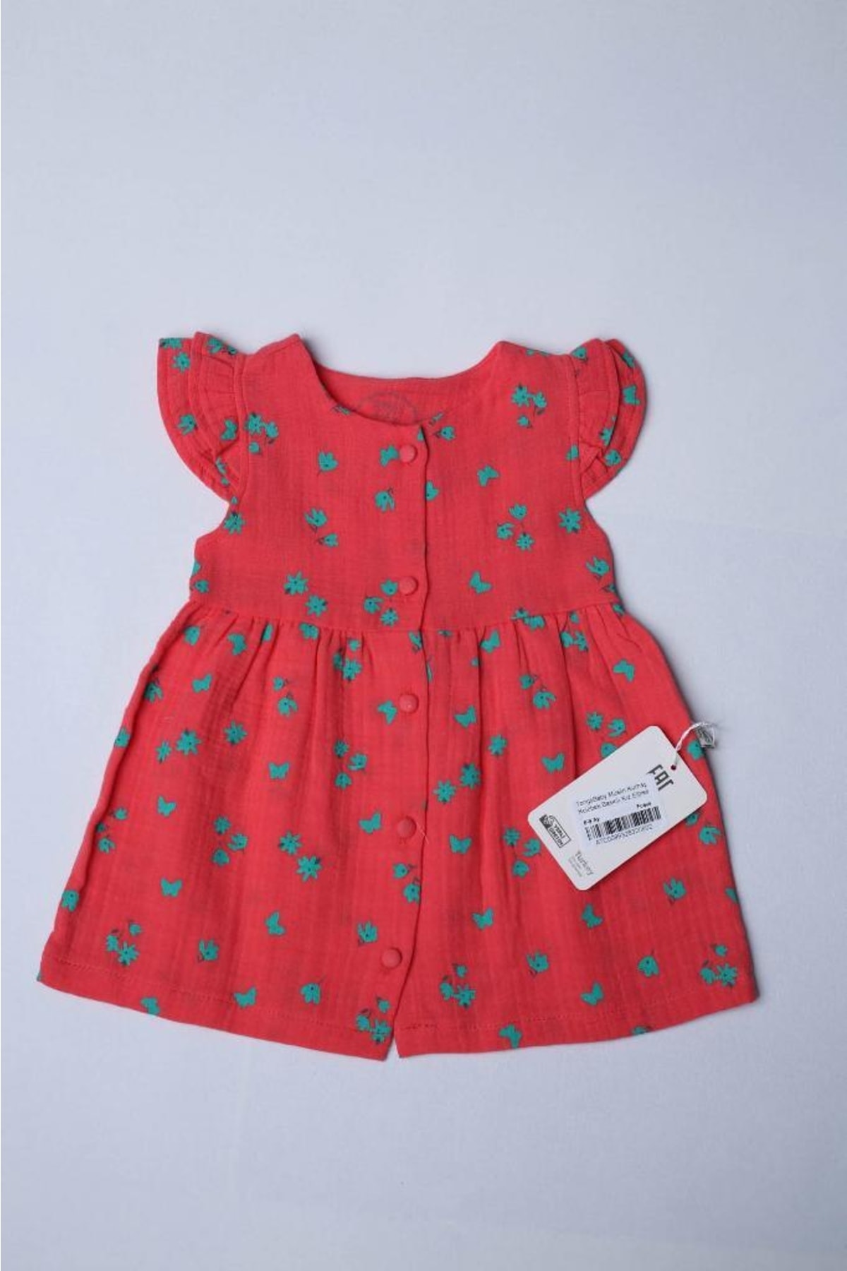 Tongs Baby Müslin Kumaş Kelebek Baskılı Kız Elbise Fiyatı, Yorumları