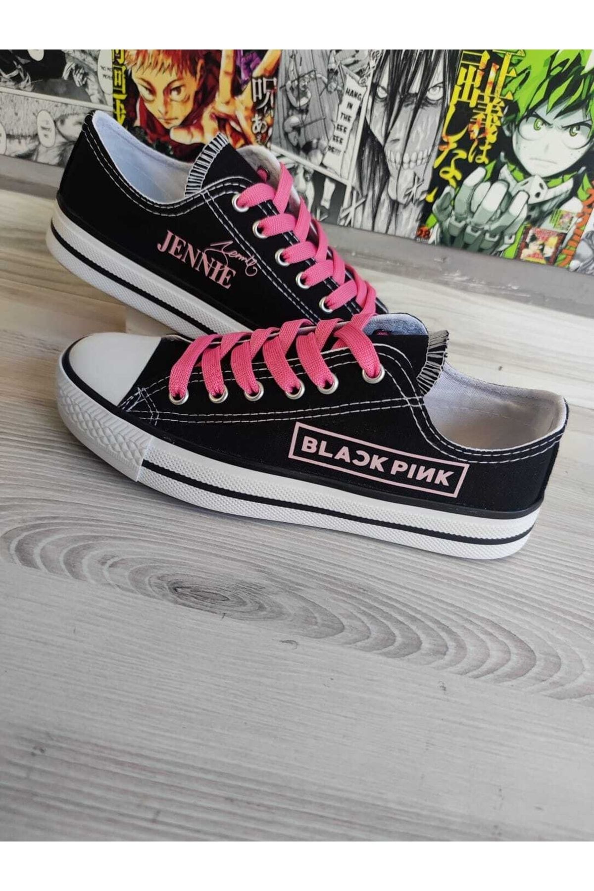 MECH BUT K Blackpink Rose lisa jennie jisoo Name Written Black Short Sports Shoes Sports Shoes Sneaker Trendyol