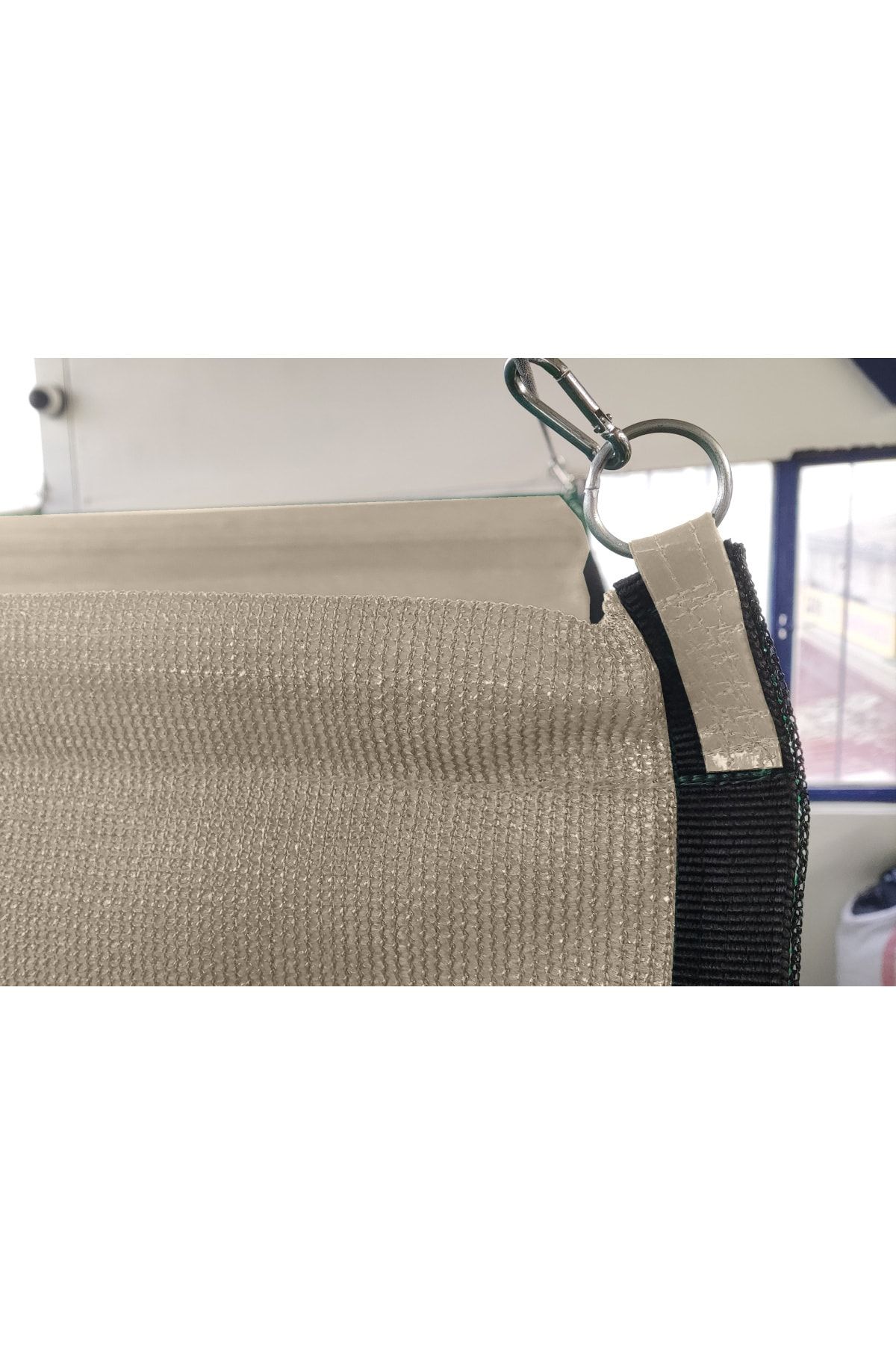 size ne lazım-Cream Colored Telescopic Canopy Awning System - 2m X 8m 3
