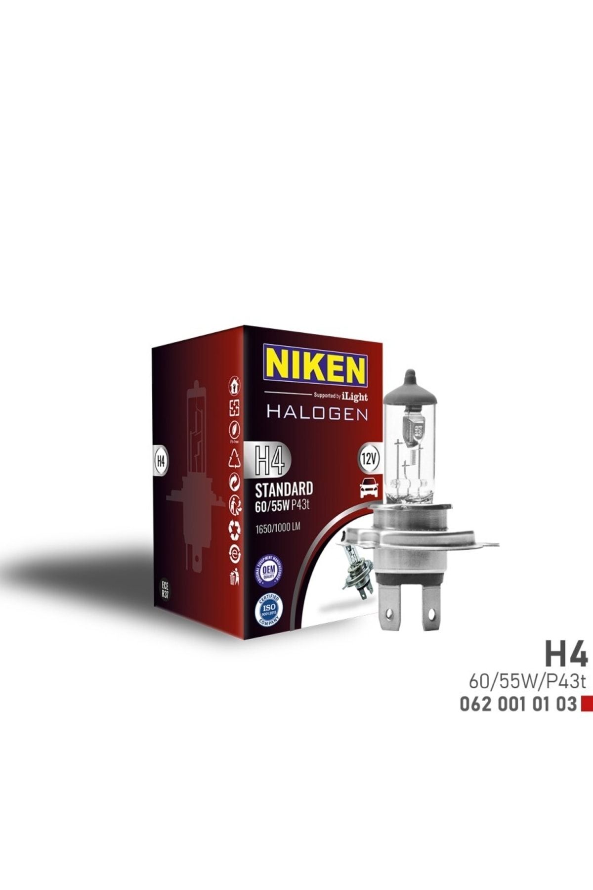 Arttırılmış Halojen Far Ampulü H4