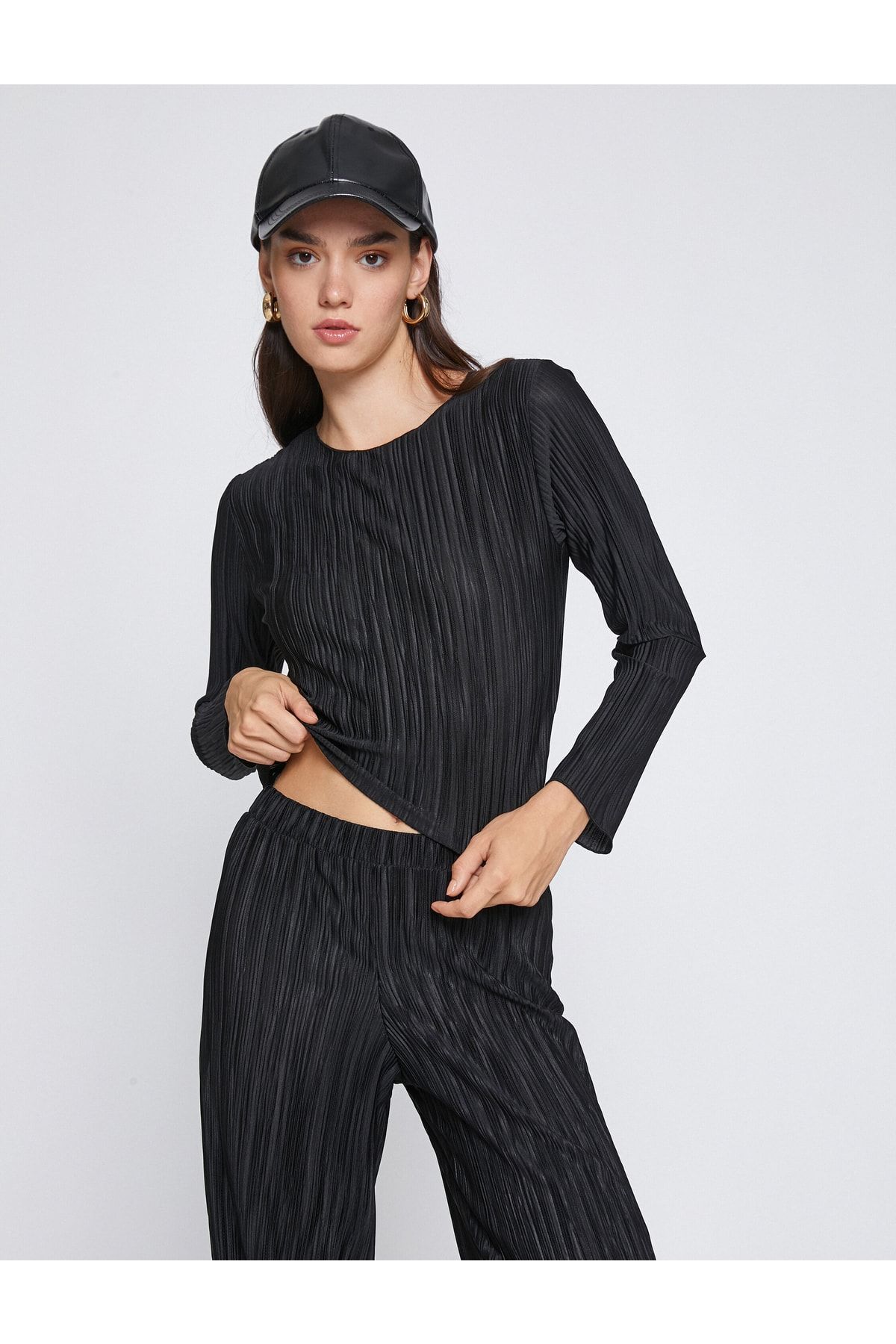 Koton T-Shirt Schwarz Relaxed Fit