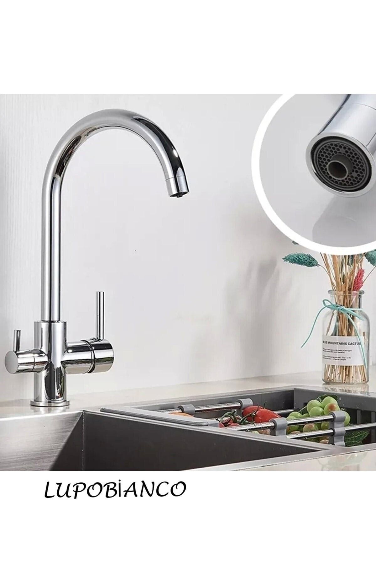 MOONSHOP-Purified Luxury 3 Way Chrome Cane Kitchen Sink Faucet 2