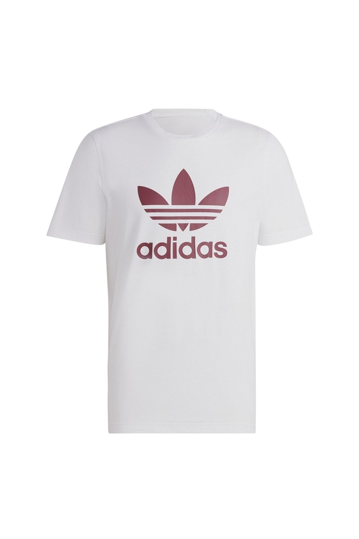 White adidas shirt with red logo store
