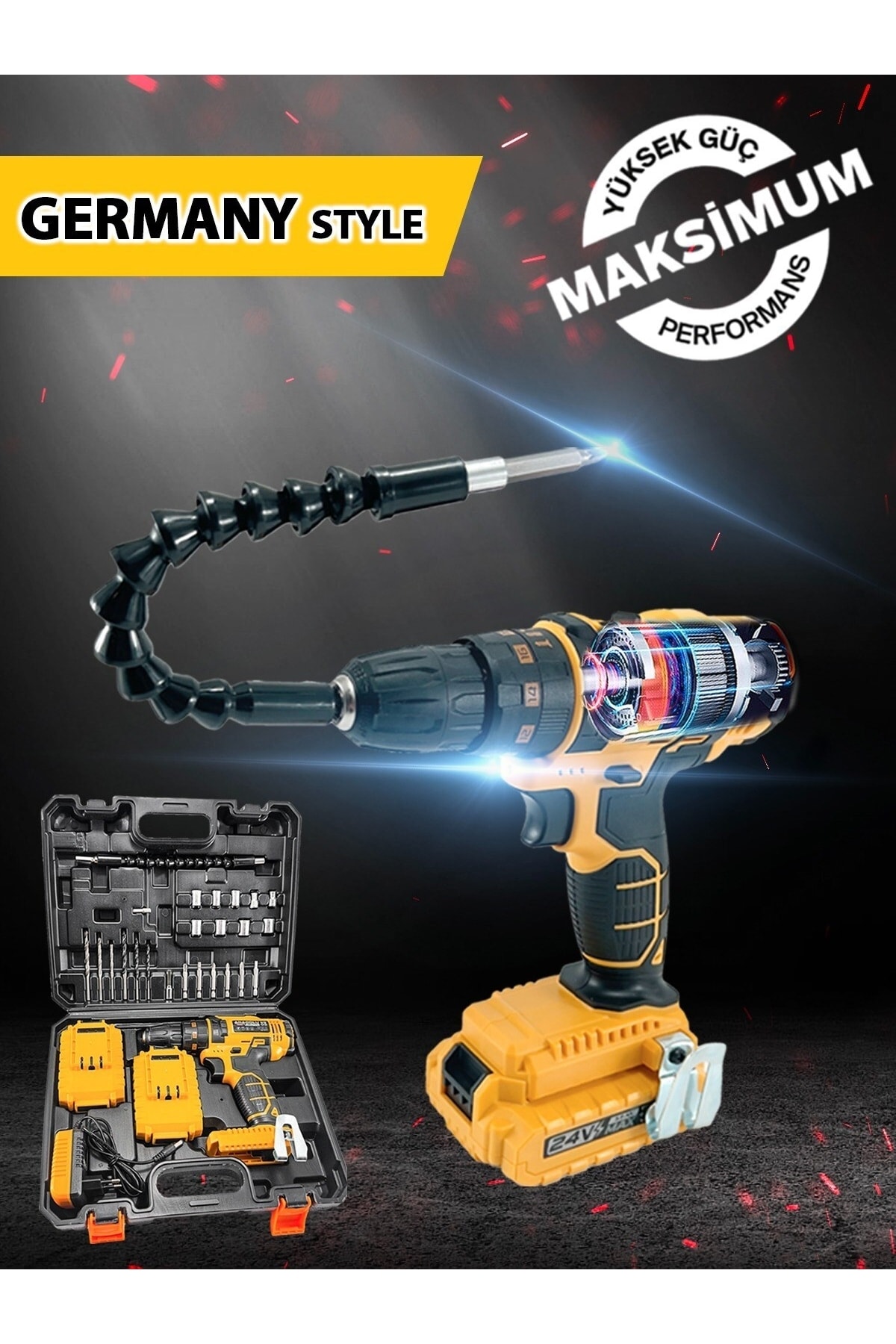 Sa!nt×N!ght×Tr!ck フェネル LSR 2枚 Germany Style 24w Çift Li-ion Bataryalı Metal Şanzıman Darbeli 27