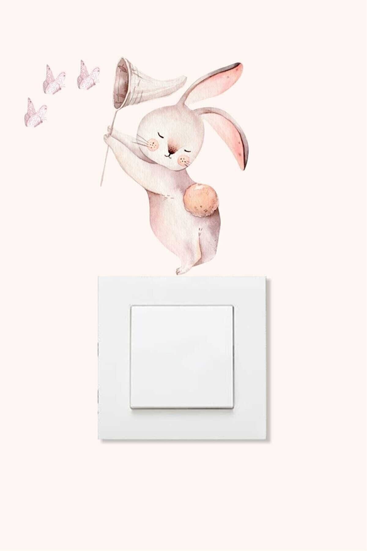 Sim Tasarım Yıldız Avcısı Tavşan Priz Sticker