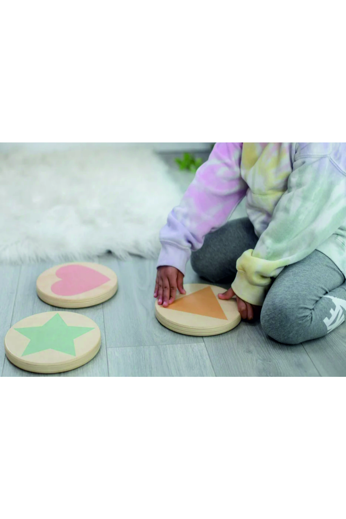 wudie Ahşap Basamak Taşları: Renk/şekil Tanıma, Denge Alıştırması, Ince/kaba Motor Becerilerini Geliştirme fotoğrafı 4 (önizleme)