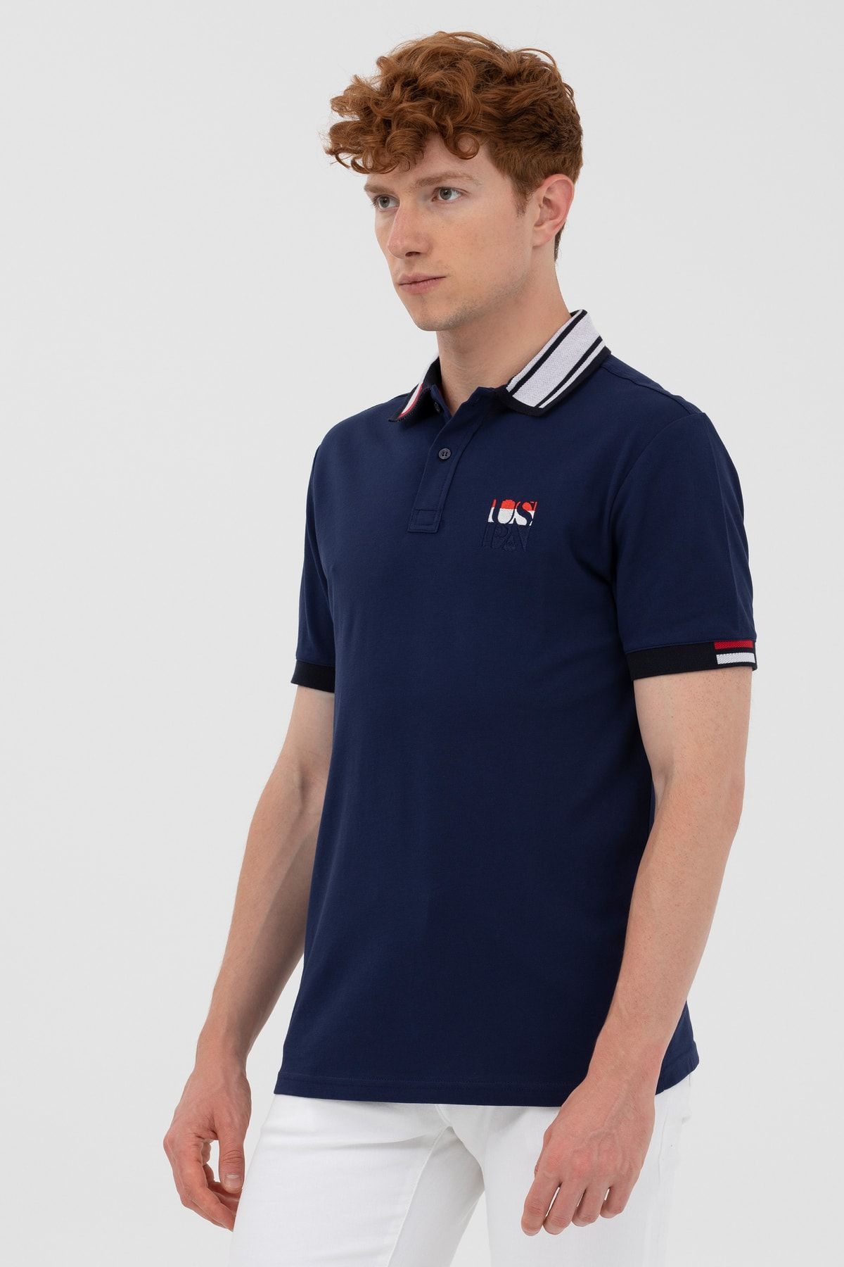 Polo bleu deals blanc rouge lacoste