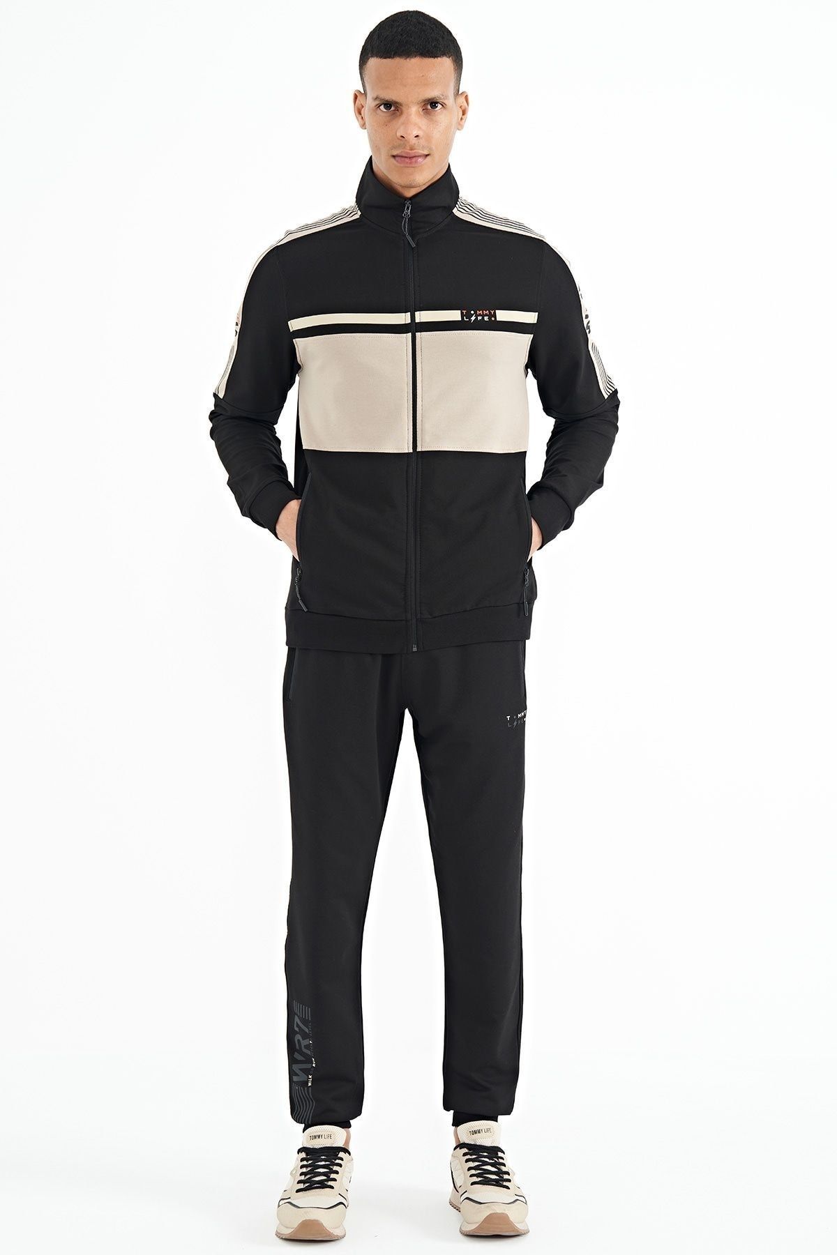 Colour block tracksuit clearance mens