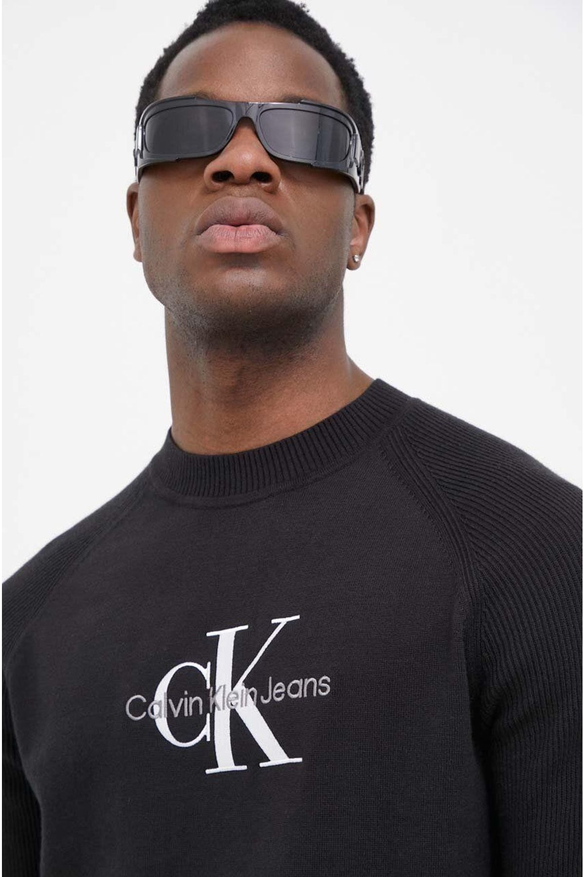 Calvin klein men's black sweater sale