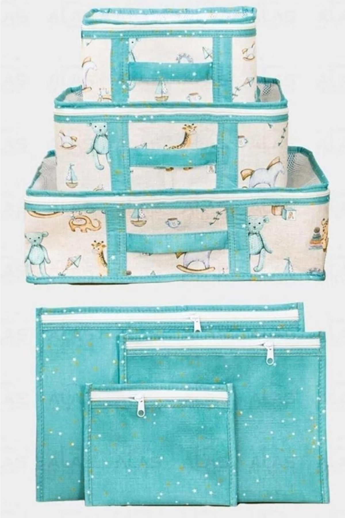 Flosoft Onikiden 6’lı Bebek Doğum Çanta Seti, Çok Kullanışlı Düzenleyici Seyahat 6’lı Set fotoğrafı 2 (önizleme)