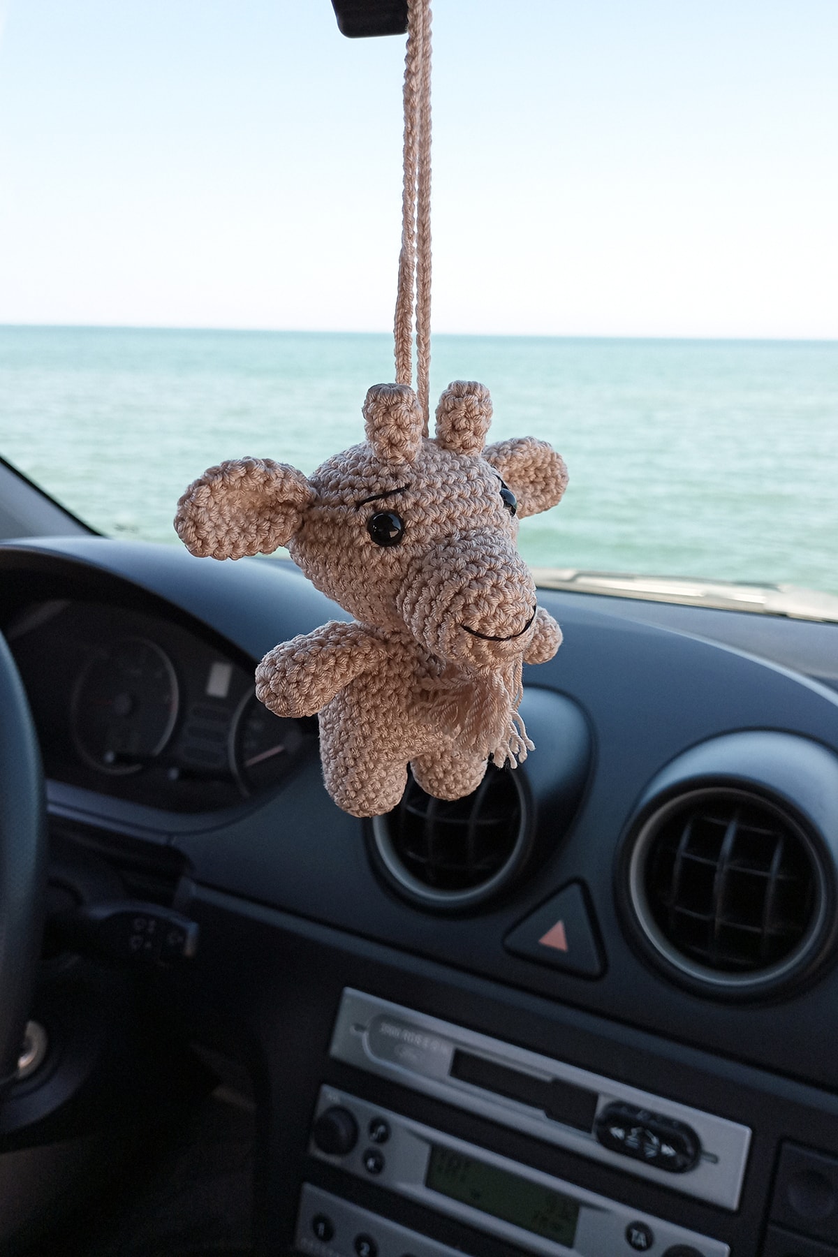 Glsm Boutique El Yapımı Sevimli Keçi, Araba Aksesuarları, Sevdiklerinize Hediye, Oto Dikiz Aynası Süsü.