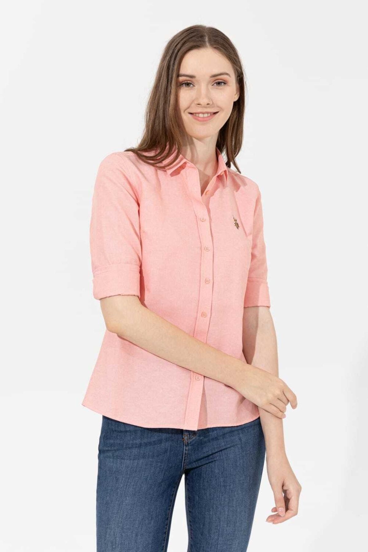 Us polo top assn pink shirt