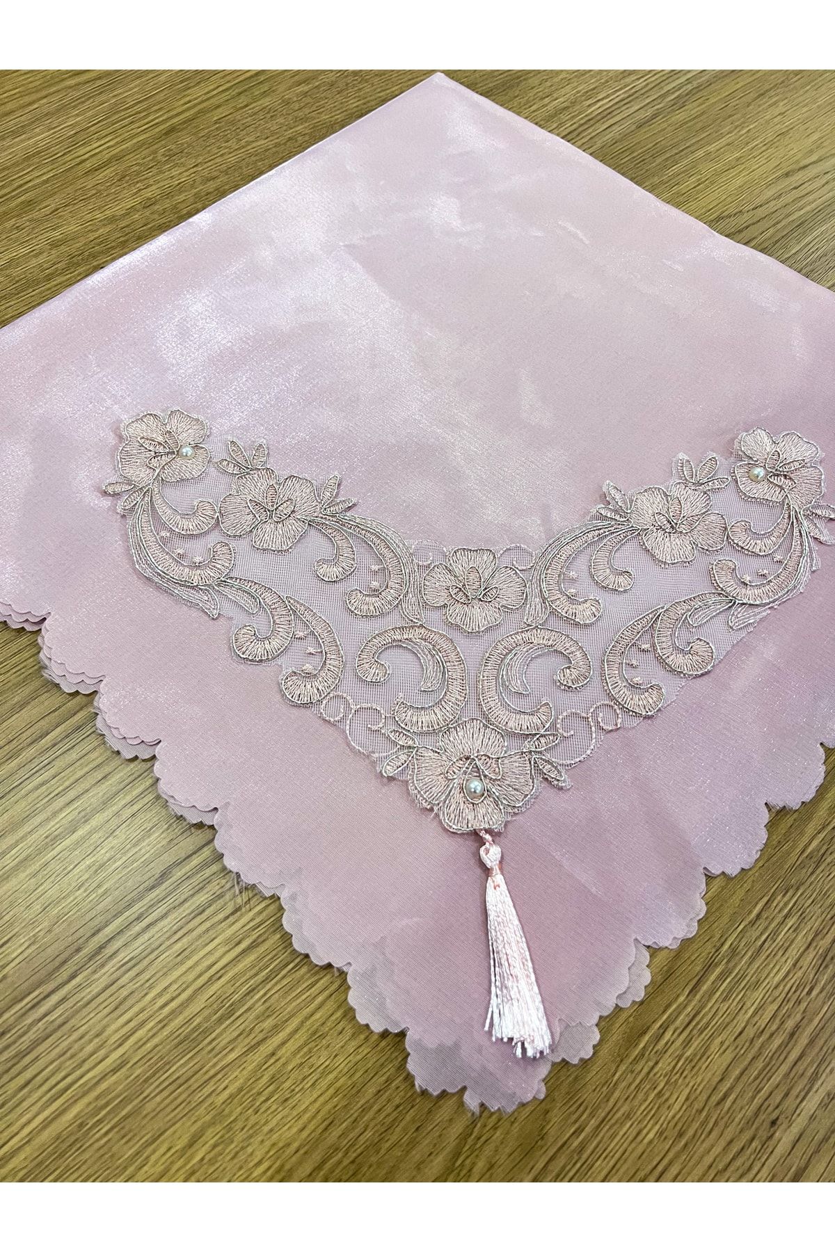 AYHANHOME Satin Luxury - Pachet De Zestre Brodat Cu Dantela Std - One Size