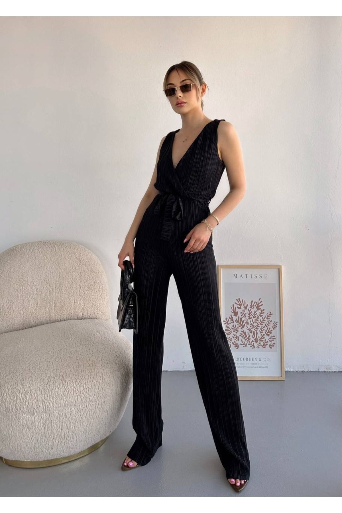 E M Jumpsuit Black Graduation Prom