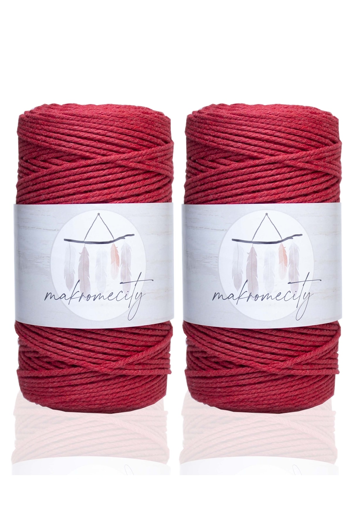 3 Twist Cotton Macrame Rope 3mm Three Twist Scanned Macrame Rope Rope 500g Red