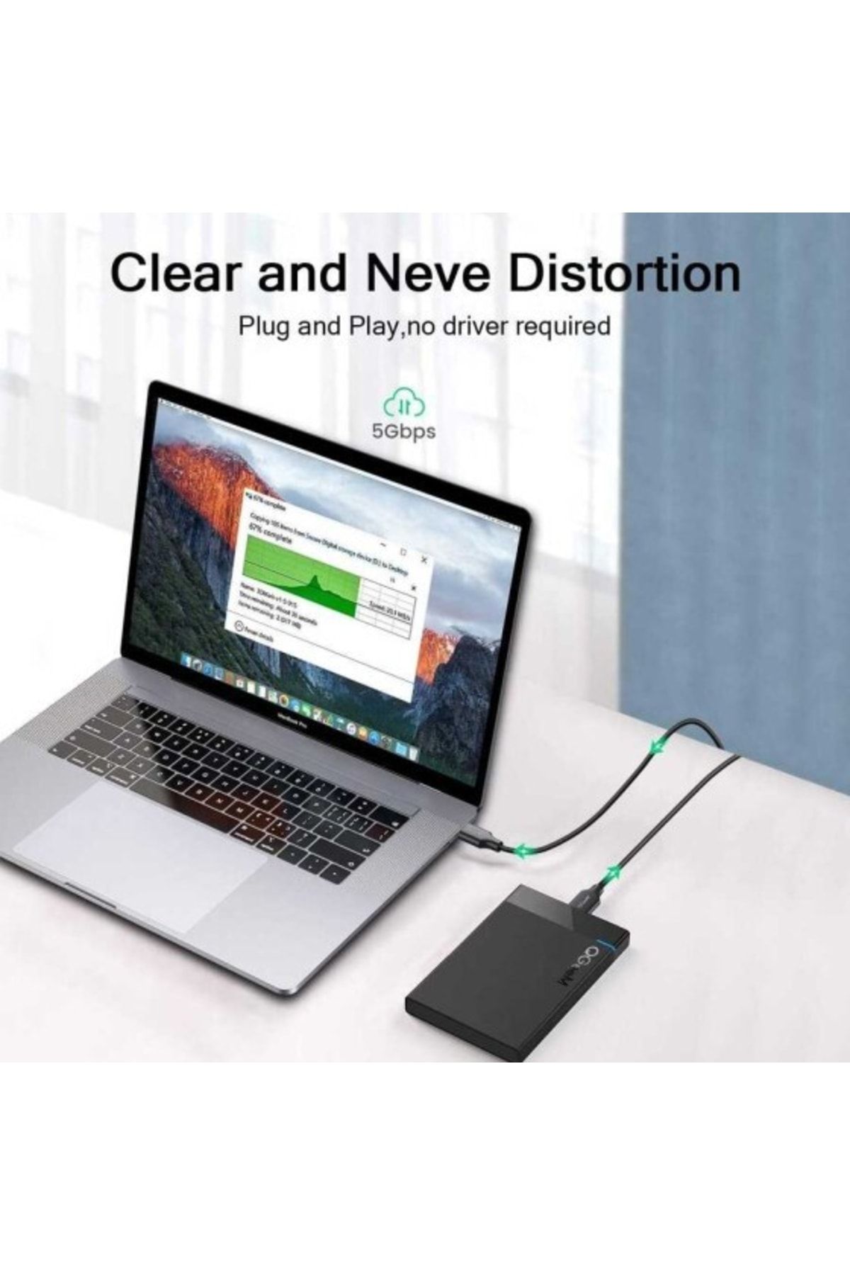 Qgeem-Usb-a 3.0 To Micro Usb 3.0 (usb Micro-b) Hard Disk Cable Data Transfer at 5 Gbps Speed (091 Cm) 2