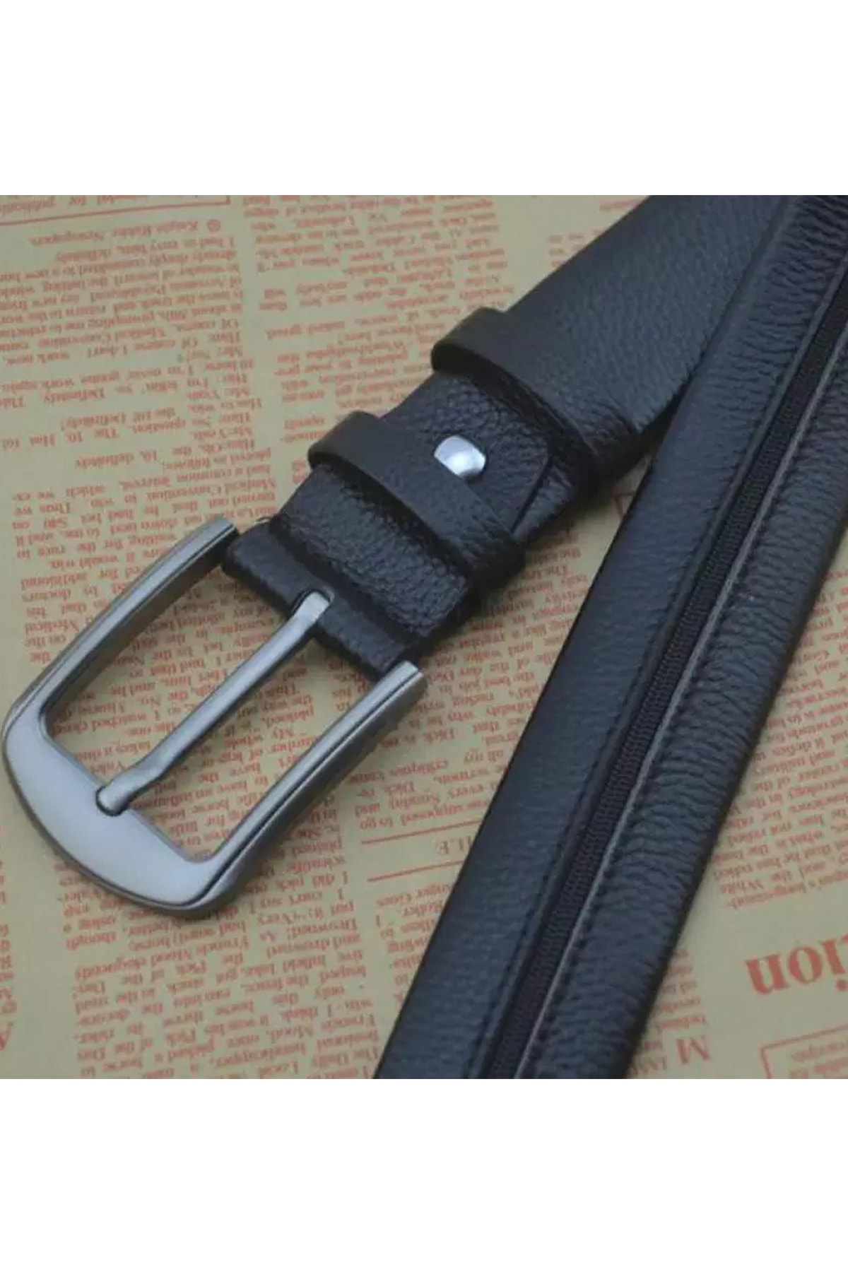 کمربند مردانه مشکی KASVA DERİ | KD.001-12 اورجینال - تصویر 2