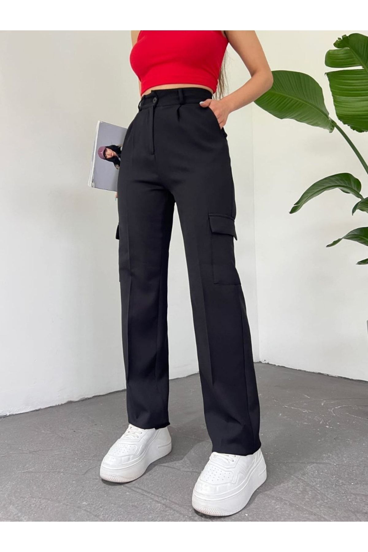 Womens black cargo pants petite store
