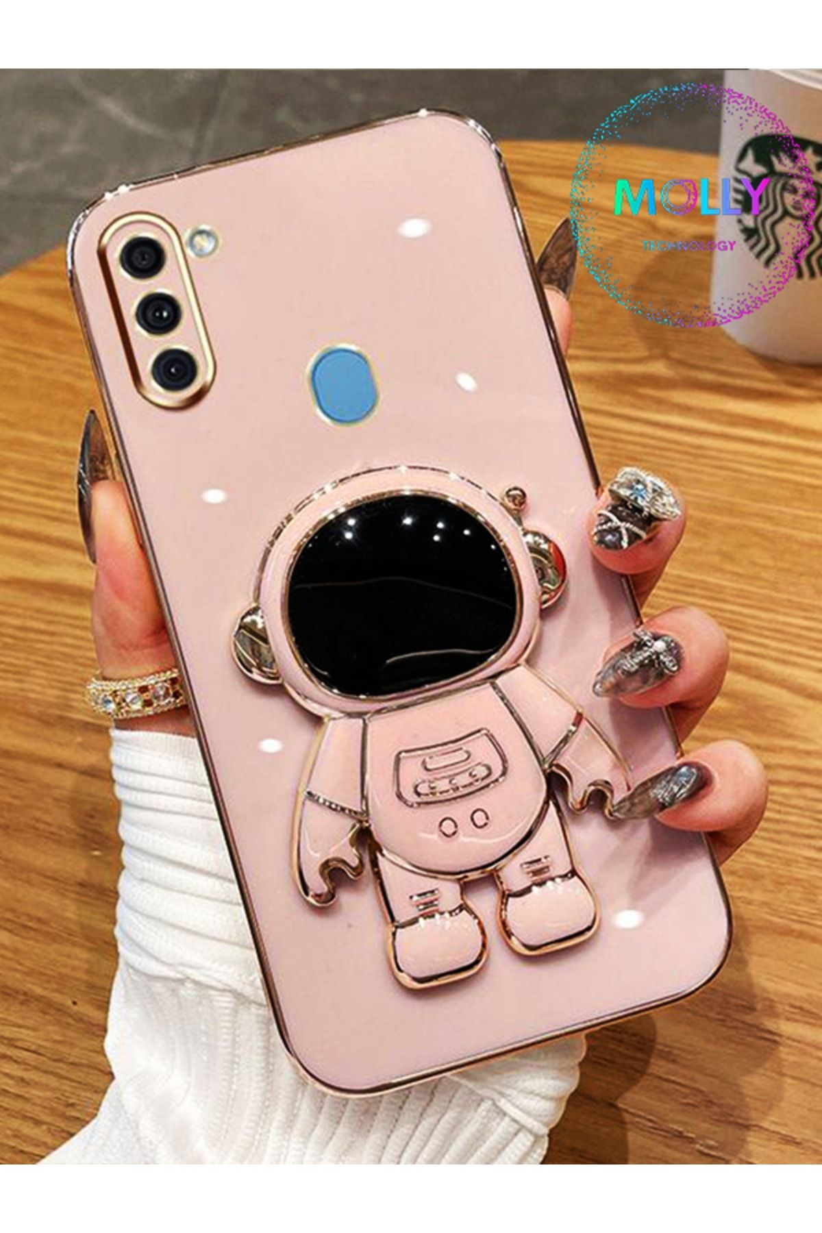 Molly Technology Samsung Galaxy A11 Icin Rose Astronot Standl Kenarlar Gold Detayl Luks Silikon K l f Fiyat Yorumlar Trendyol